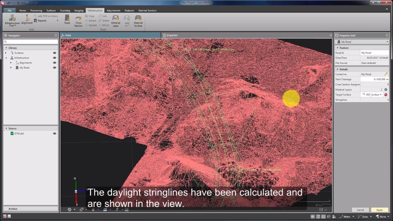 Getting to Know Infinity - Manual input of Road data including Cross Sections