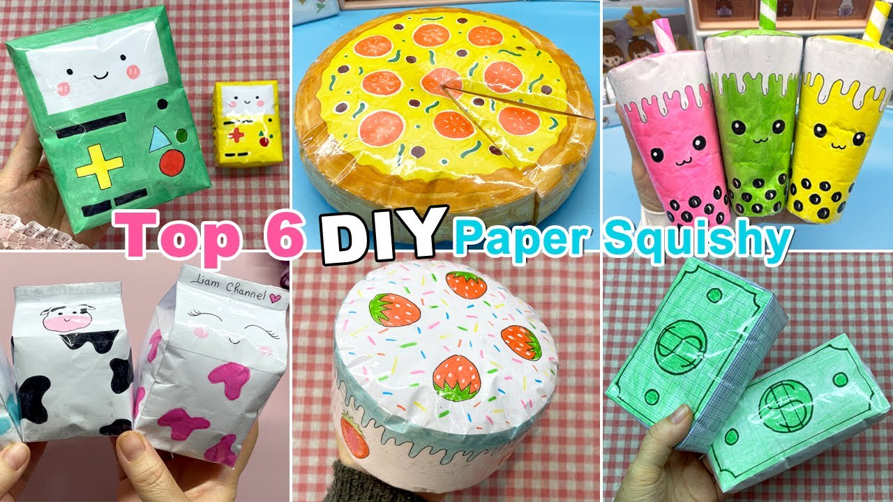 TOP 6 Squishy giấy bán chạy nhất tháng 5 | Cách làm Squishy giấy | Liam Channel