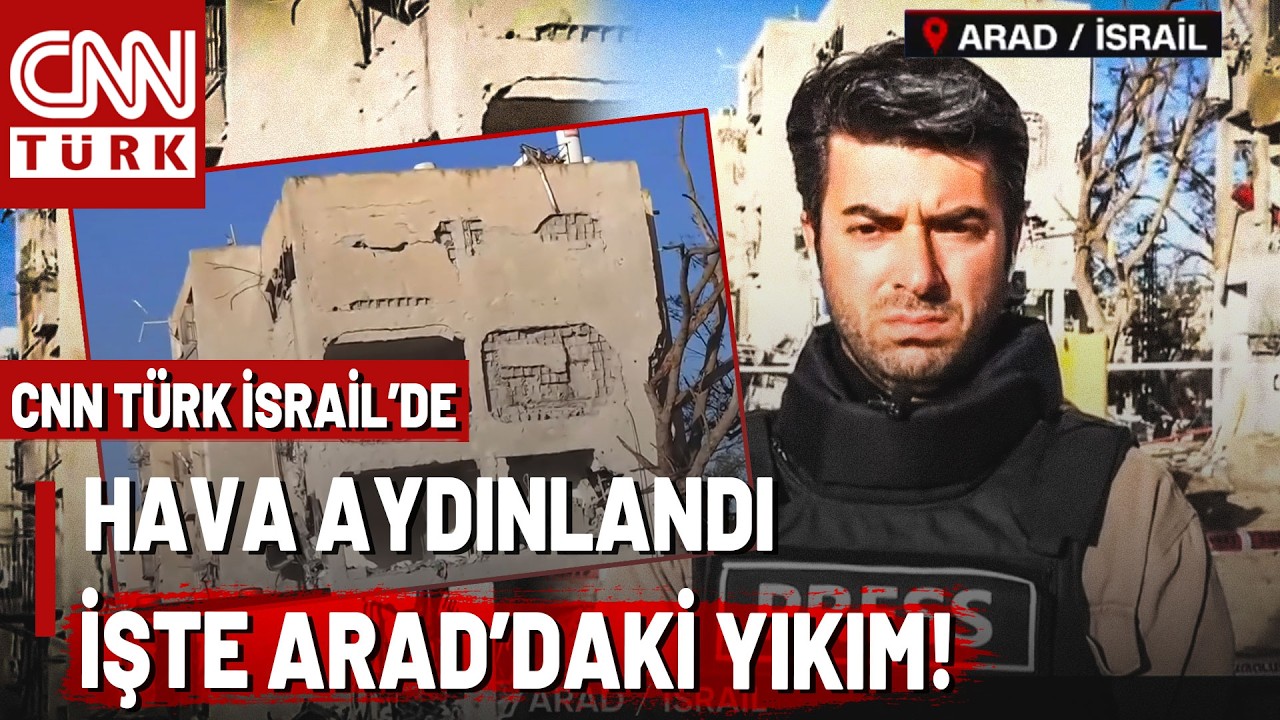 İsrail'de Bir Mahalle Haritadan Silindi! CNN T&Uuml;RK İran'ın Vurduğu Arad'da Yıkımı G&ouml;r&uuml;nt&uuml;ledi