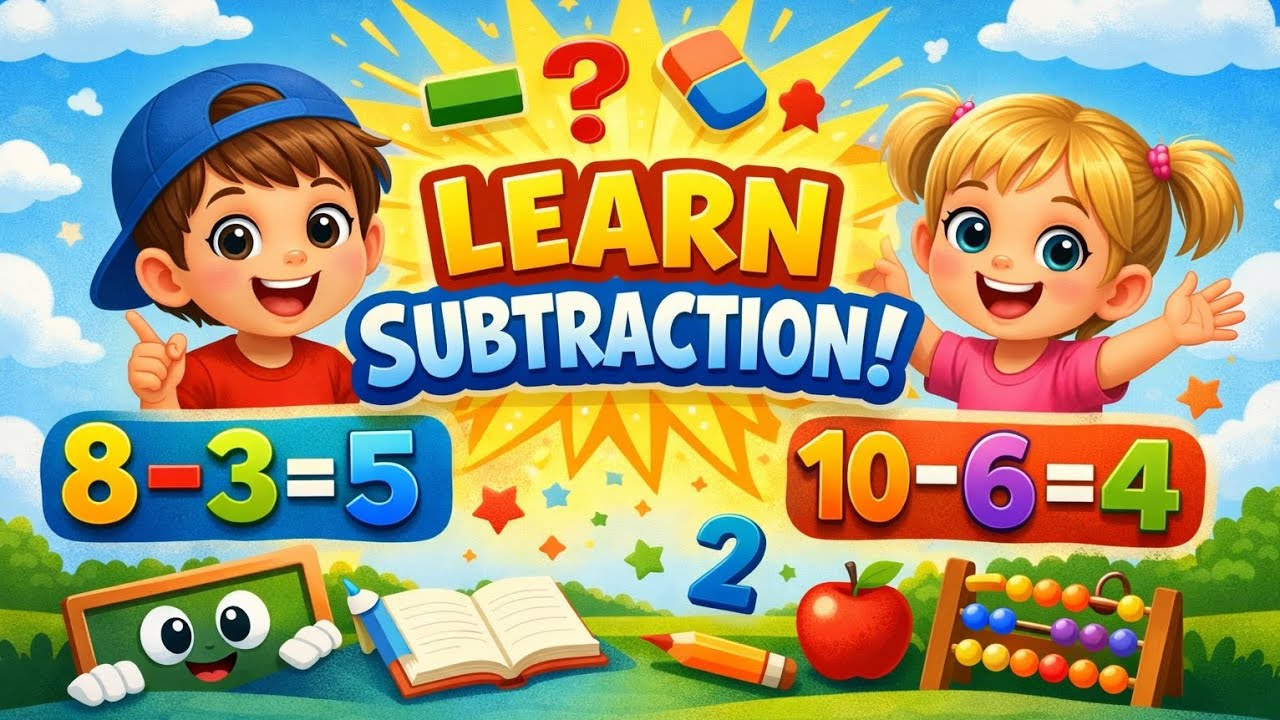 Learn Subtraction Easy for Kids | Fun Math Tricks & Examples