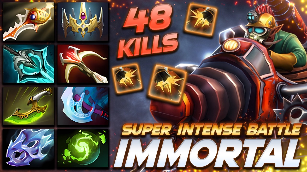 Gyrocopter 48 Frags Super Intense Battle - Dota 2 Pro Gameplay [Watch & Learn]