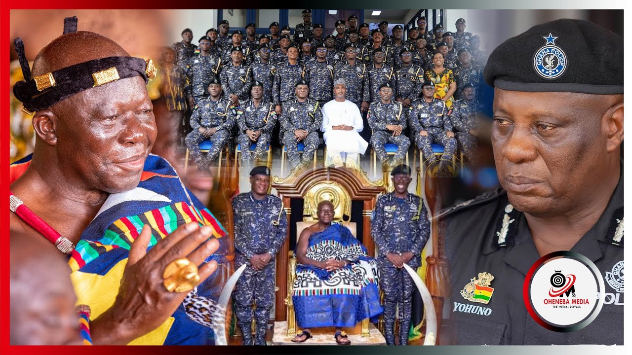 LIVE:Otumfuo Asantehene Makes Historic Entry Ghana Police Headquarters; Given Highest Guard Of Honor