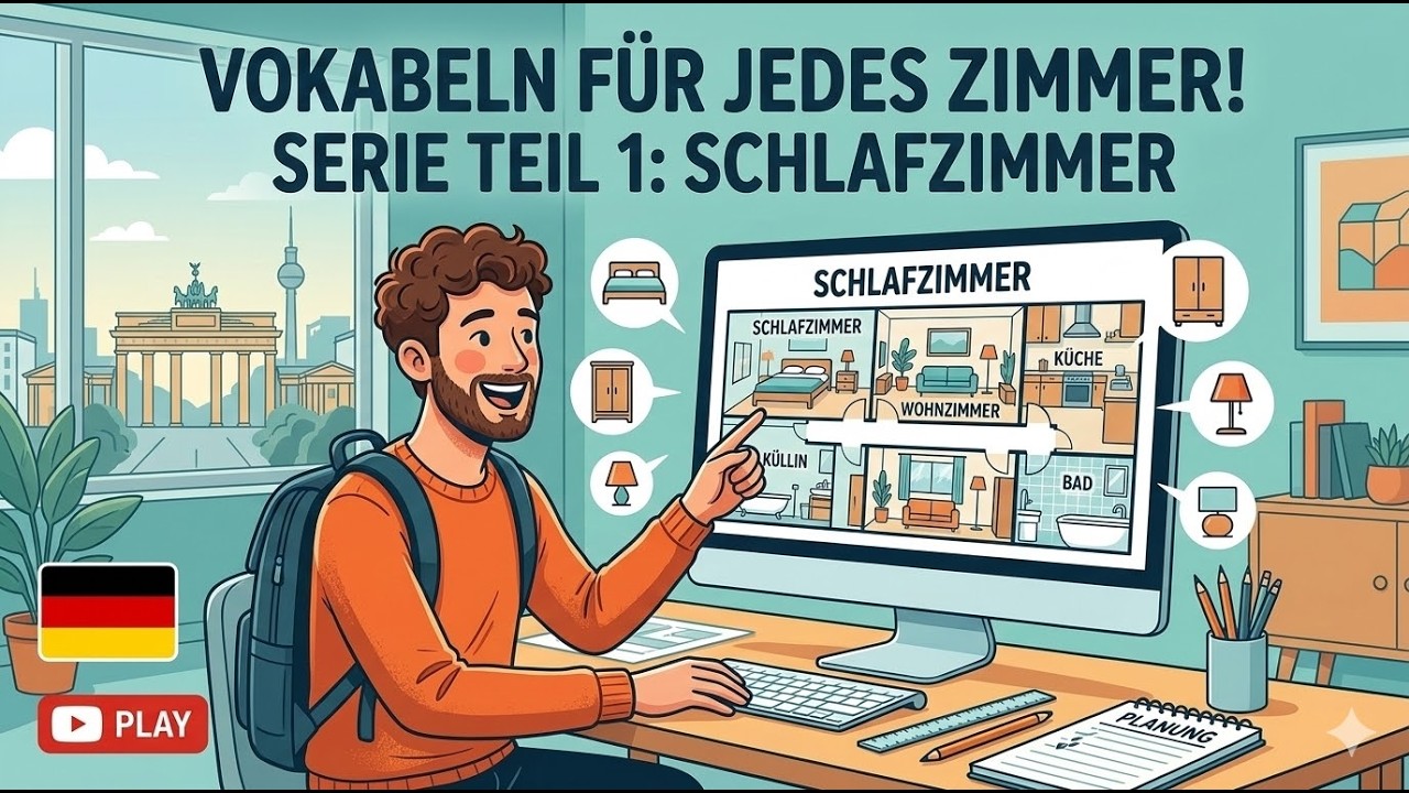 Das Schlafzimmer | 20+ Alltagswörter | Deutsch A1–B1