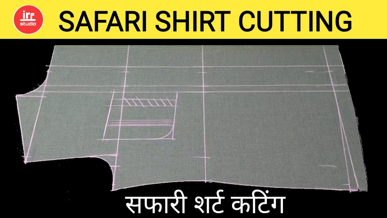 Safari Shirt Cutting | Safari cutting in hindi | Men's safari shirt cutting simple method