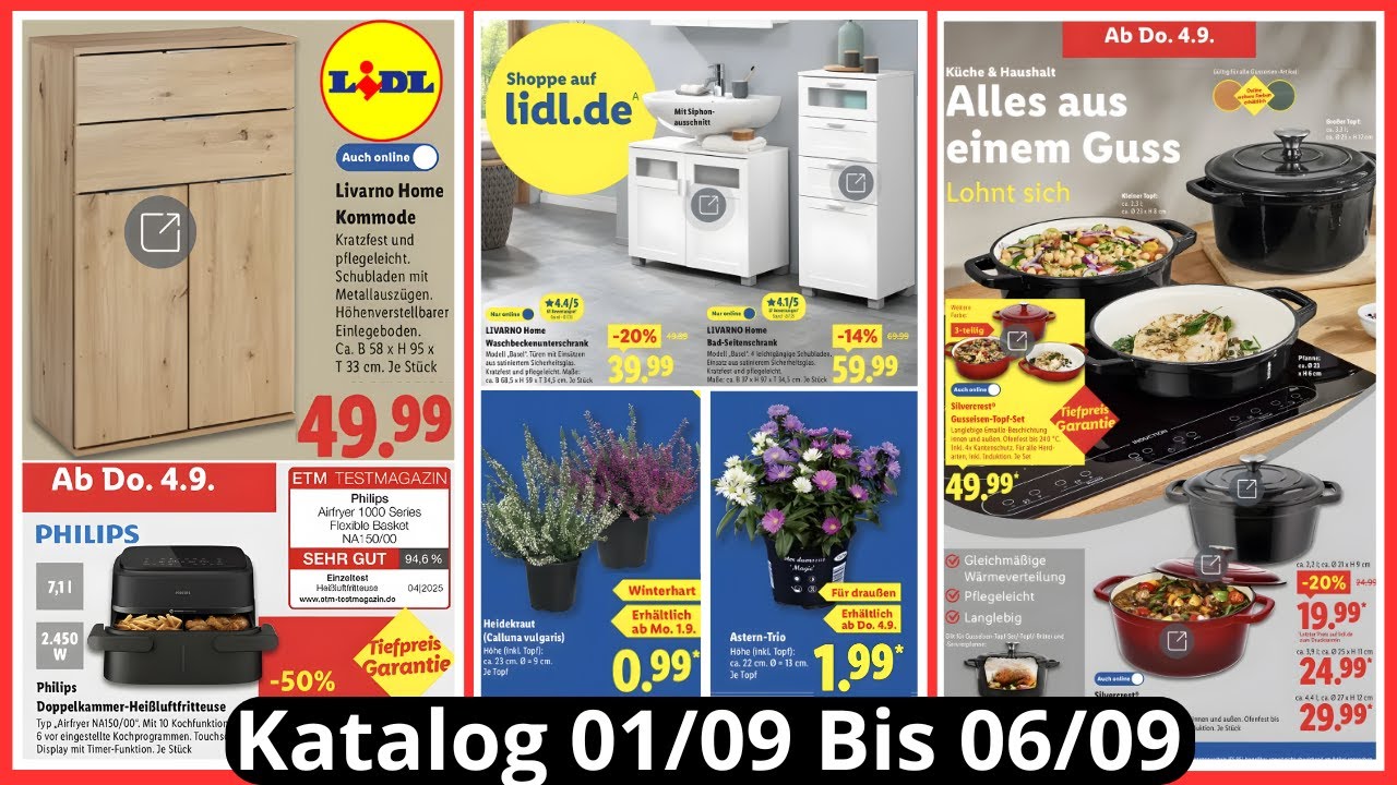 Lidl Katalog Werbung Neueste Angebote ab VOM 01/09/2025 bis zum 06/09/2025 Rabatt Angebote DE #lidl