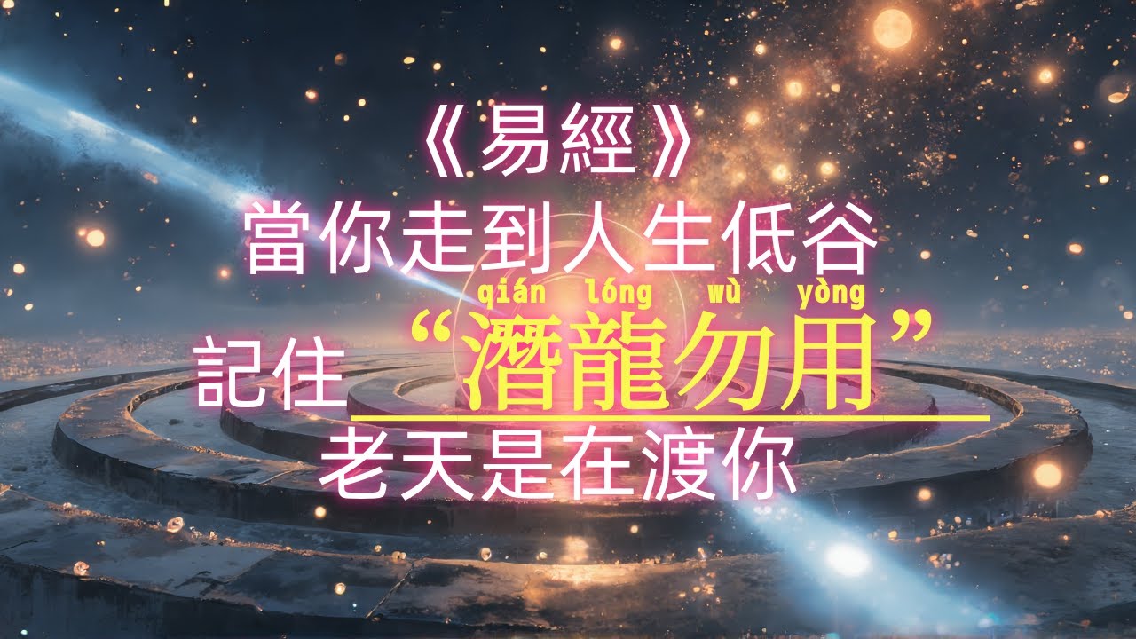 《易經》64卦的終極秘密：當你走到人生低谷，記住“潛龍勿用”，老天是在渡你。#走出低谷 #轉運 #人生智慧 #潛龍勿用 #自我提升 #人生低谷 #逆襲 #易經智慧 #認知覺醒 #能量提升