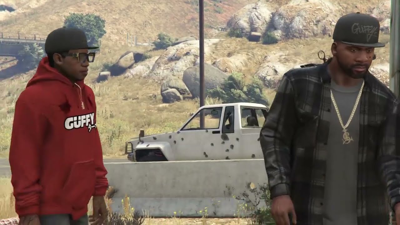 Grand Theft Auto V Online Franklin and Lamar / فرانكلين ولامار محاصرون بكمين من العصابات