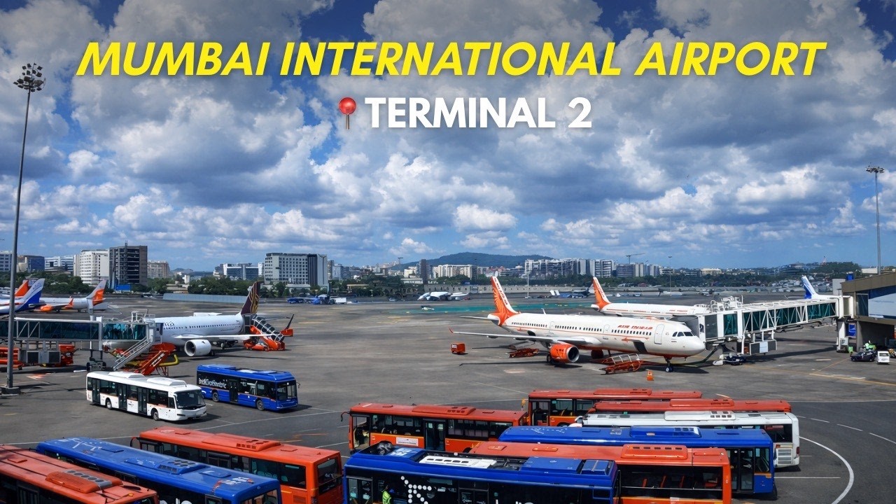 MUMBAI INTERNATIONAL AIRPORT (T2) - How to travel guide and Walking Tour of International Airport 