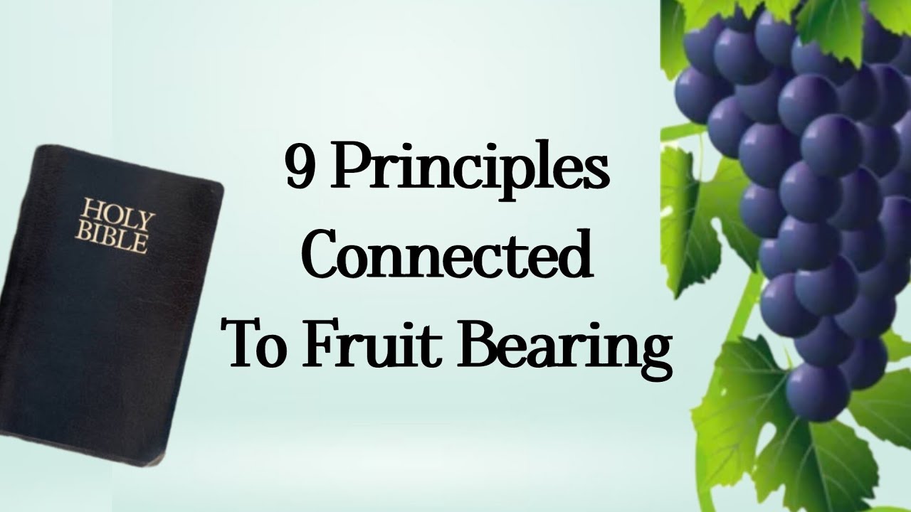 9 Principles Connected To Fruit Bearing - Rev. Adelaide Rachel Chungalao