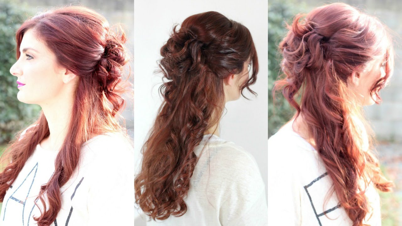 Messy Half Up Bun