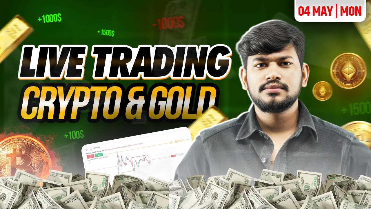 Live Trading : Gold , Silver , BTC , ETH | 8 June  || Major Move Coming