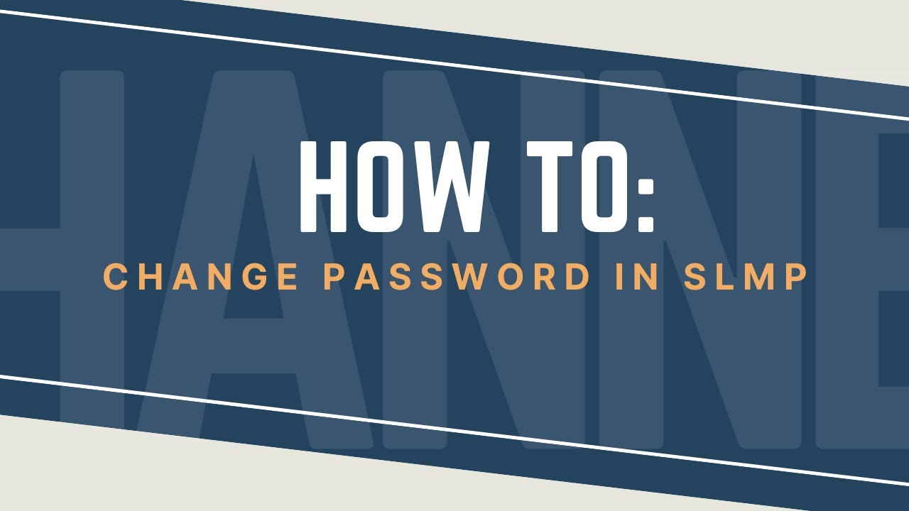 Change Password in StreamLine