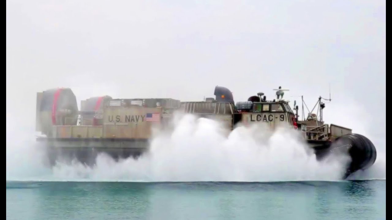 U.S. Navy's Massive LCAC Hovercraft Transporter In Action