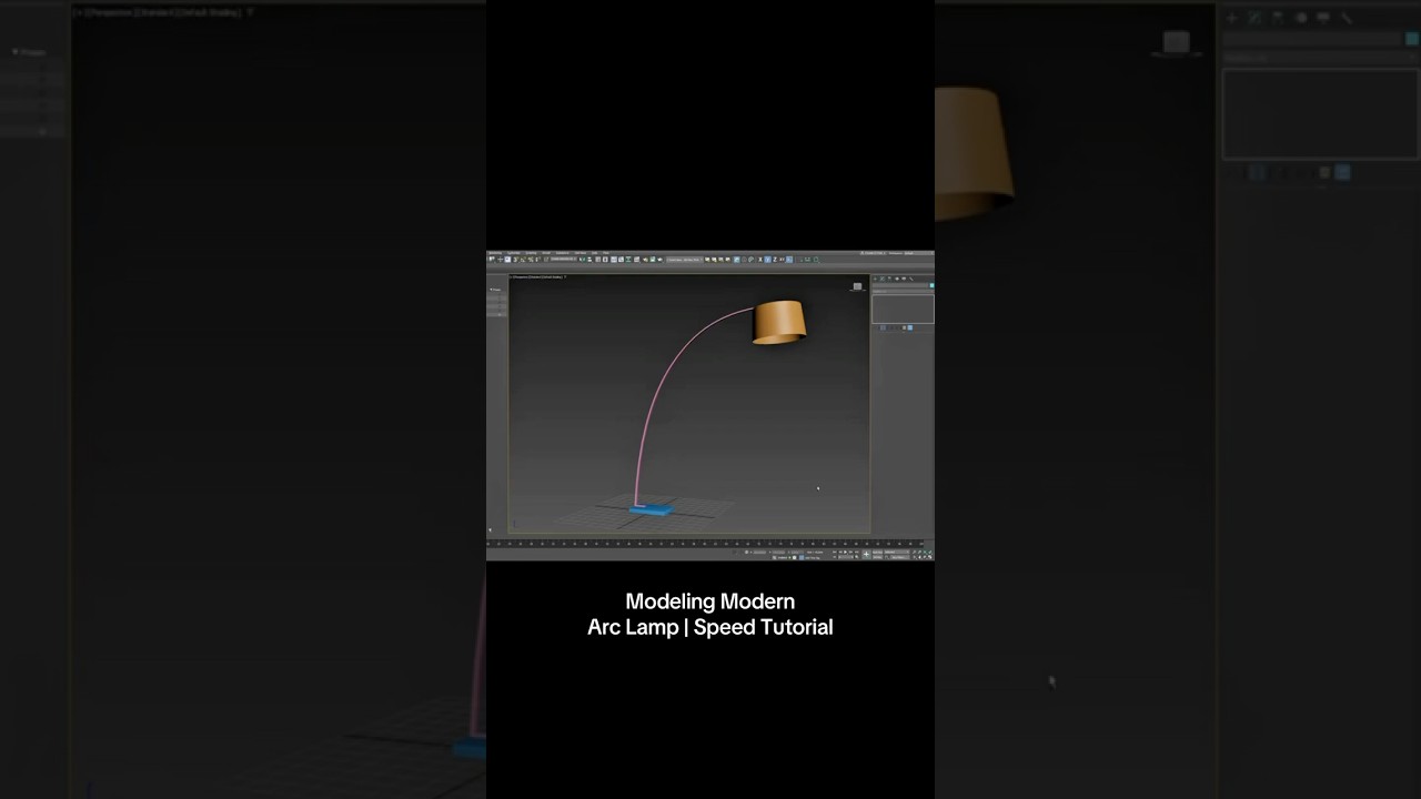Modern arc lamp 3D modeling | Speed modeling timelapse 