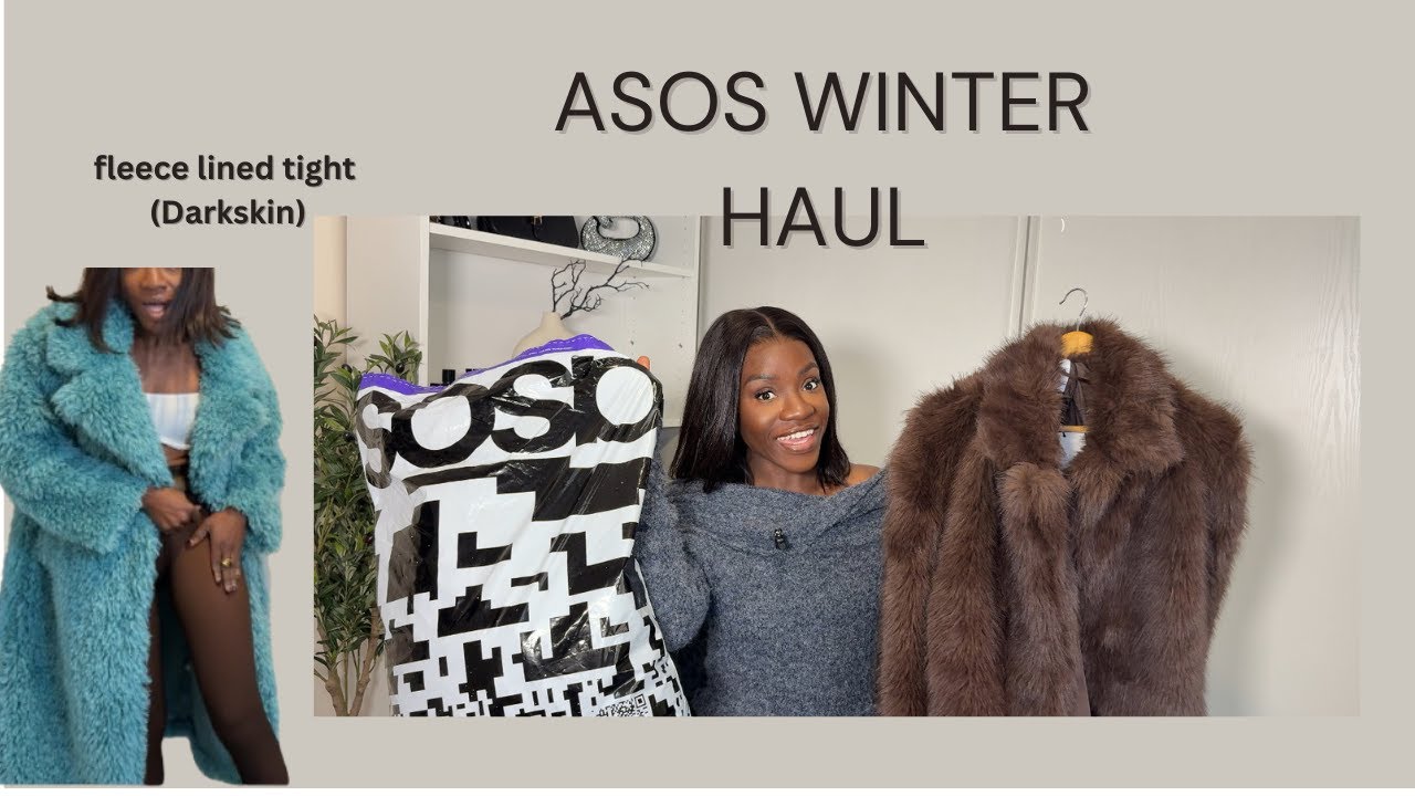 ASOS  WINTER TRY ON HAUL / FLEECE LINED TIGHTS FOR BLACK GIRLS / WINTER OUTFITS