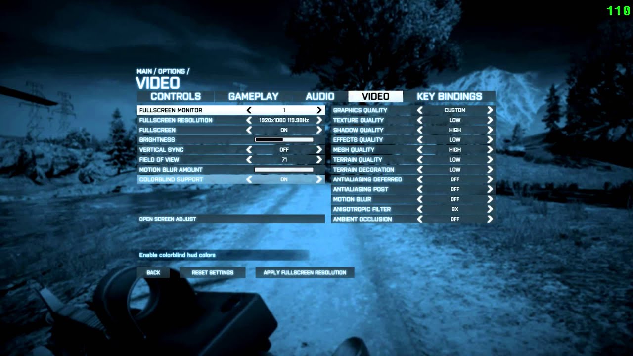 Xfactor's Battlefield 3 Video Settings