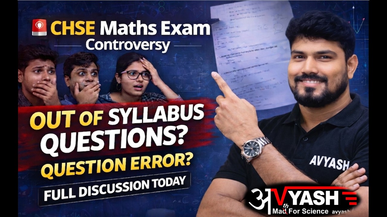 🔴 LIVE  +2 MATH Exam ISSUE. OUT of Syllabus ?? Wrong Question ?? CHSE-2026 exam