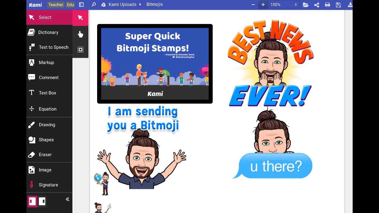 Kami Tips and Tricks Creating Bitmoji Stamps