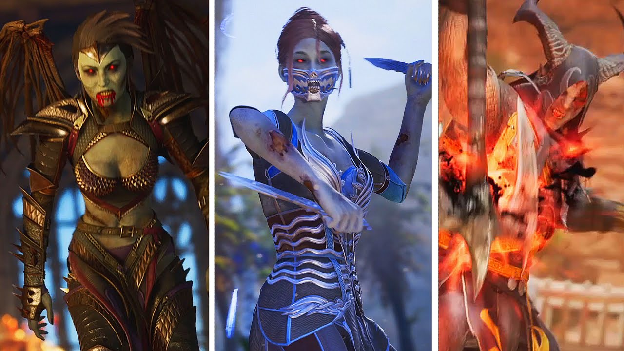 MK1 Season 7 - ALL Invasion Bosses Intro and Story