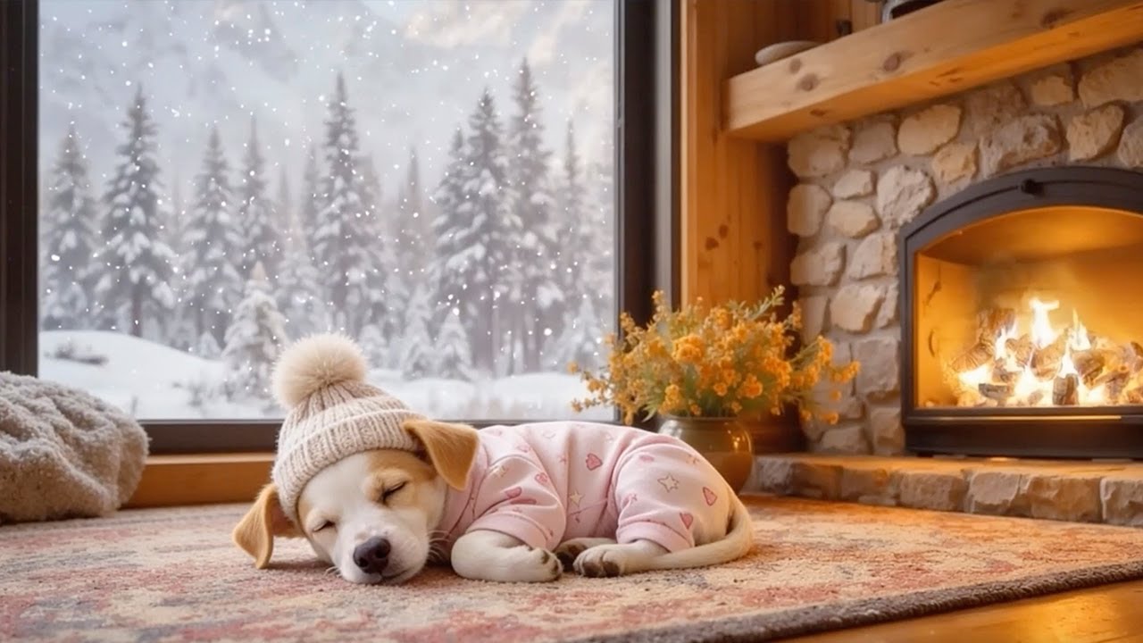 Fireplace Sounds for Dogs – 12 Hours 🐾🔥 Calm Anxiety, Reduce Stress (No Ads)
