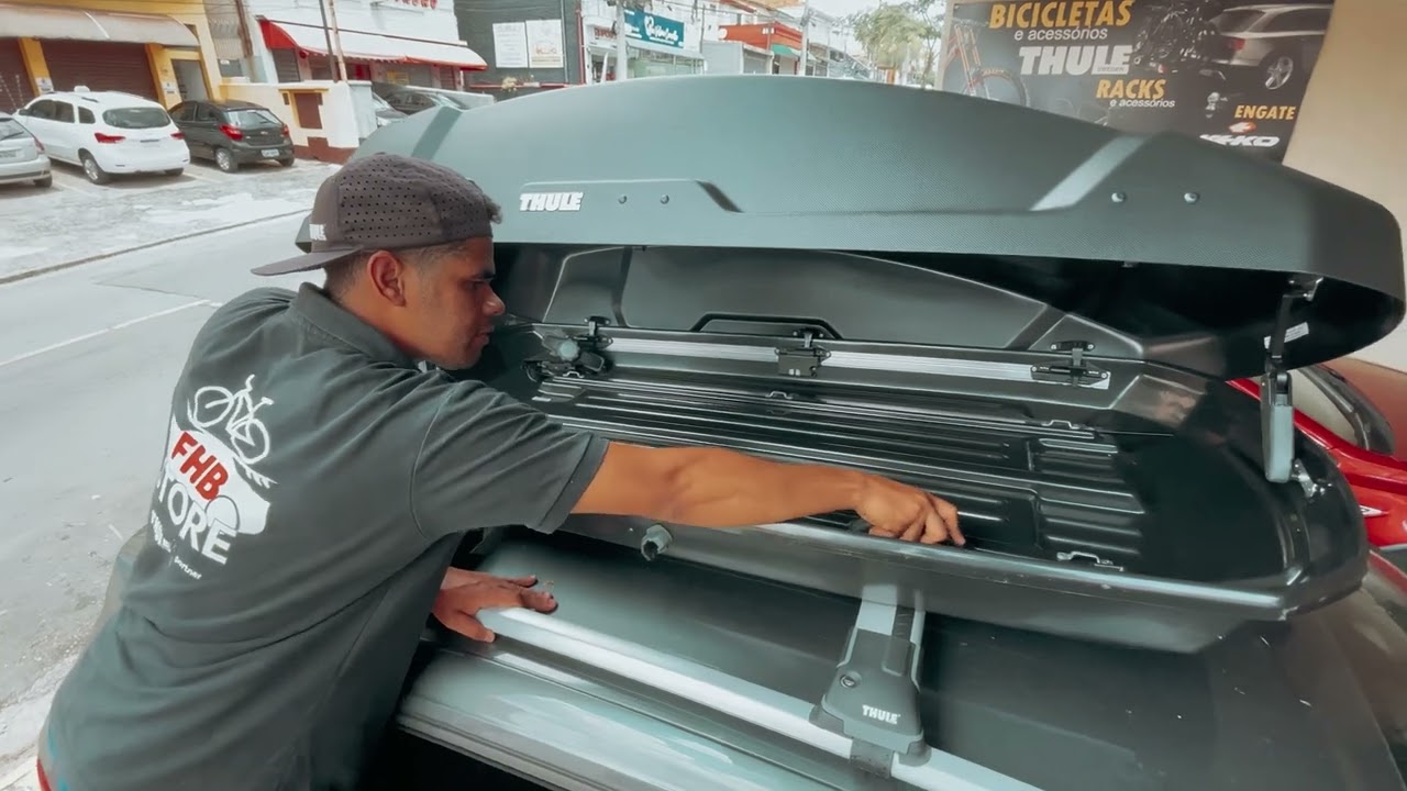 VW Taos com Rack Thule Wingbar Edge + Thule Force M 400 Litros