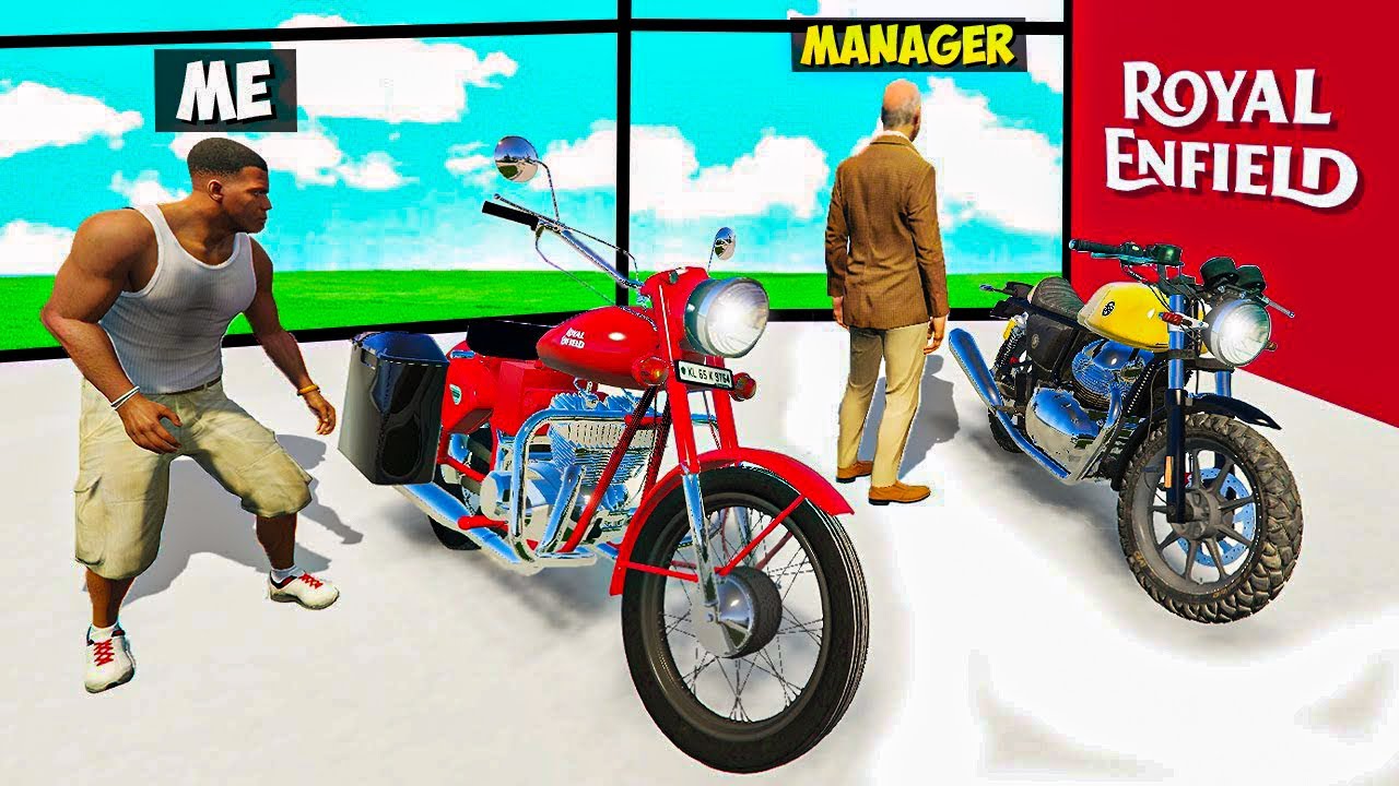 GTA 5 Тамил угоняет ВСЕ МОТОЦИКЛЫ ROYAL ENFIELD ИЗ АВТОСАЛОНА В GTA 5 | Тамильский геймплей |