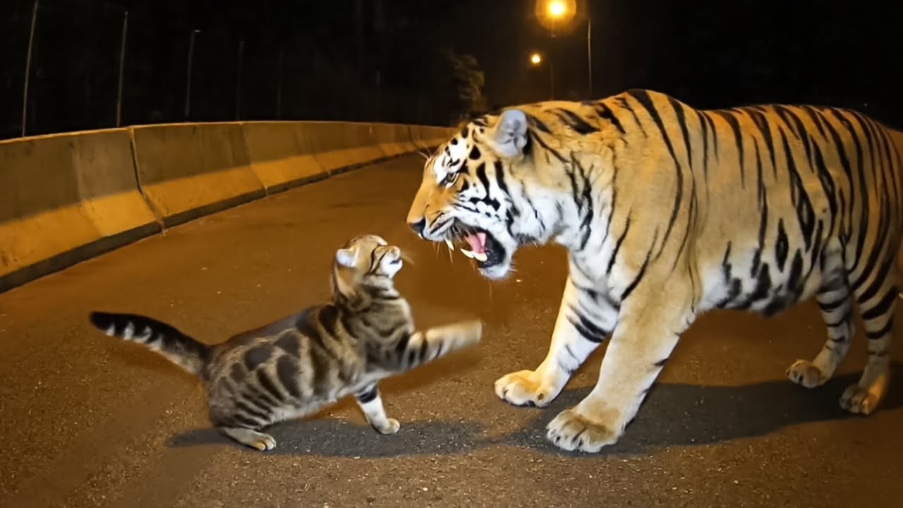 Angry Cats vs Wild Animals Caught on Camera