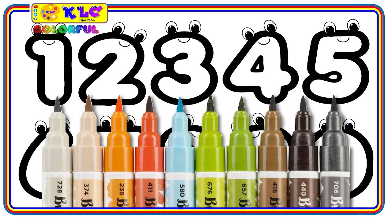 🔢 (Numbers) Learn Numbers with BIG Marker Pen Coloring Pages | KLC KIDS TABLE🎨