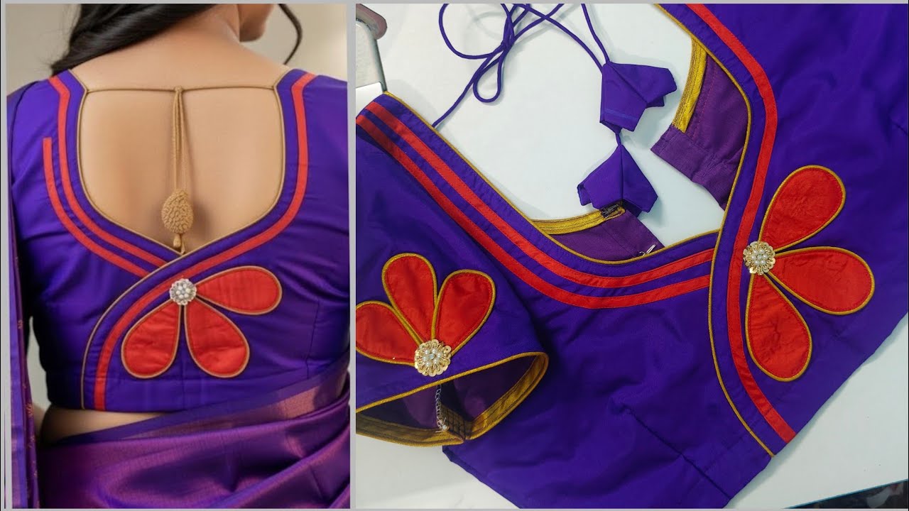 blouse back neck design / patch work blouse designs cutting and stitching / blouse designs