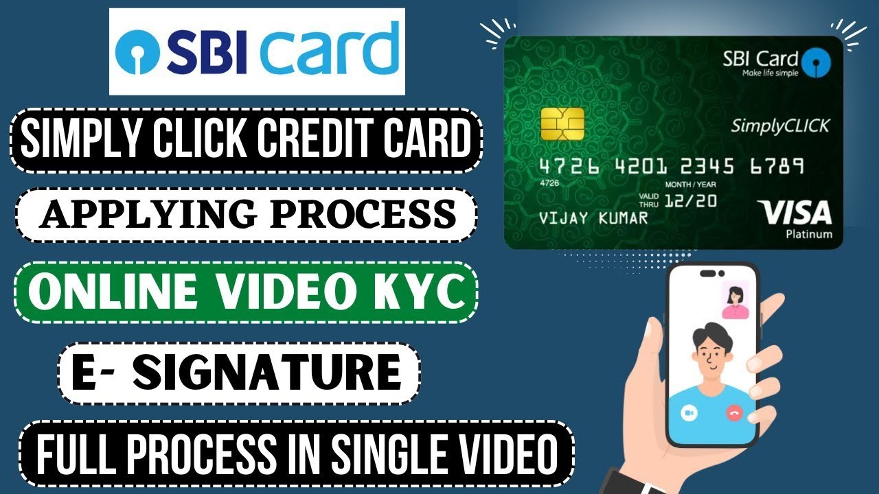 SBI simply Click Credit Card Benefits Applying Process Video KYC Process E-sign Process