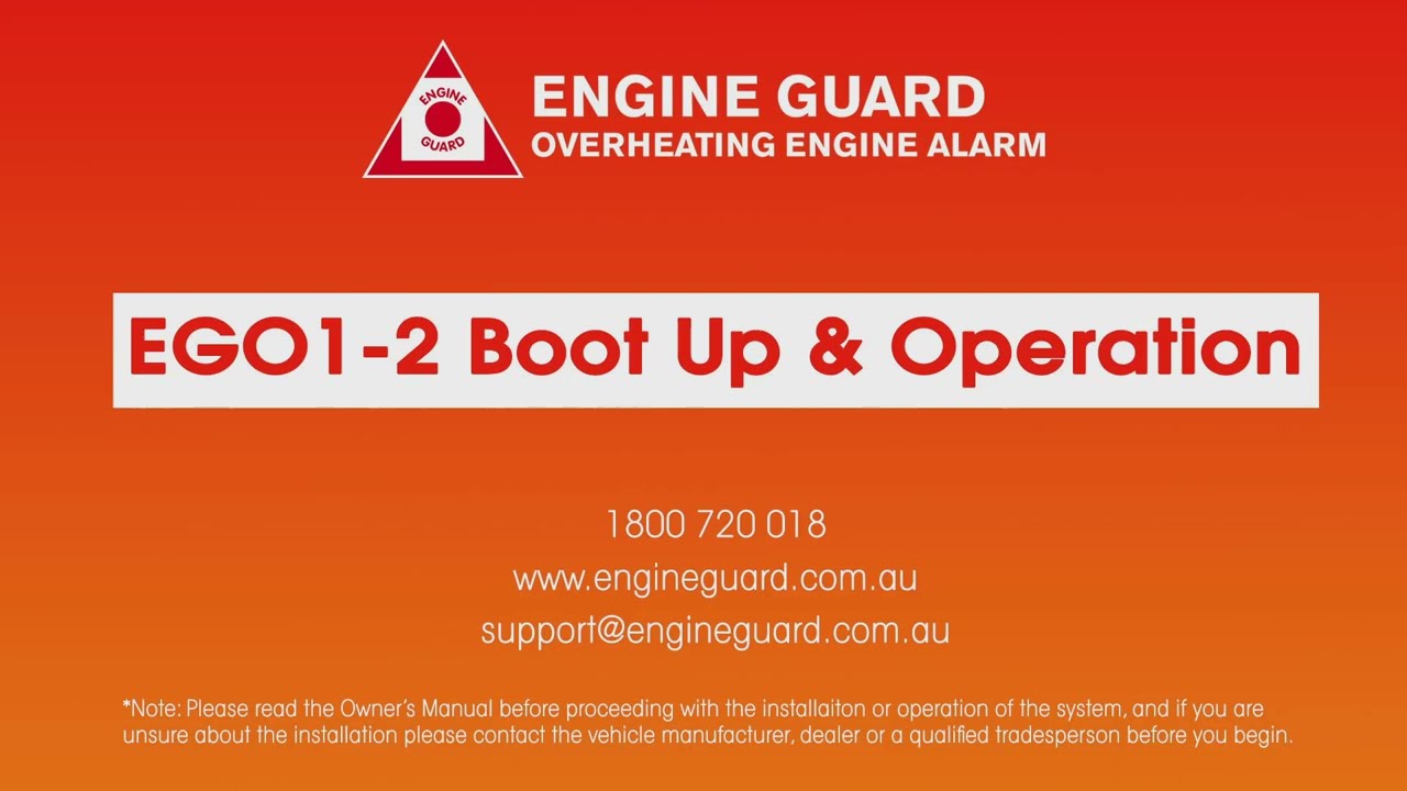 Boot Up & Operation EGO1-2