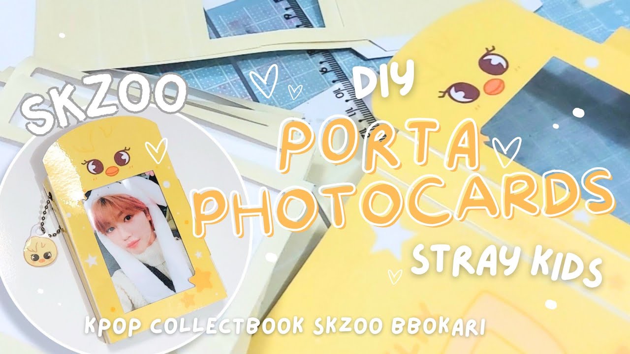 🐥•°.. DIY Kpop Collectbook • Stray Kids SKZOO Bbokari | Porta photocards feito em casa! [PT-BR]