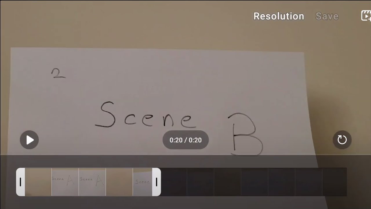 Samsung S20 editing video to remove a middle section