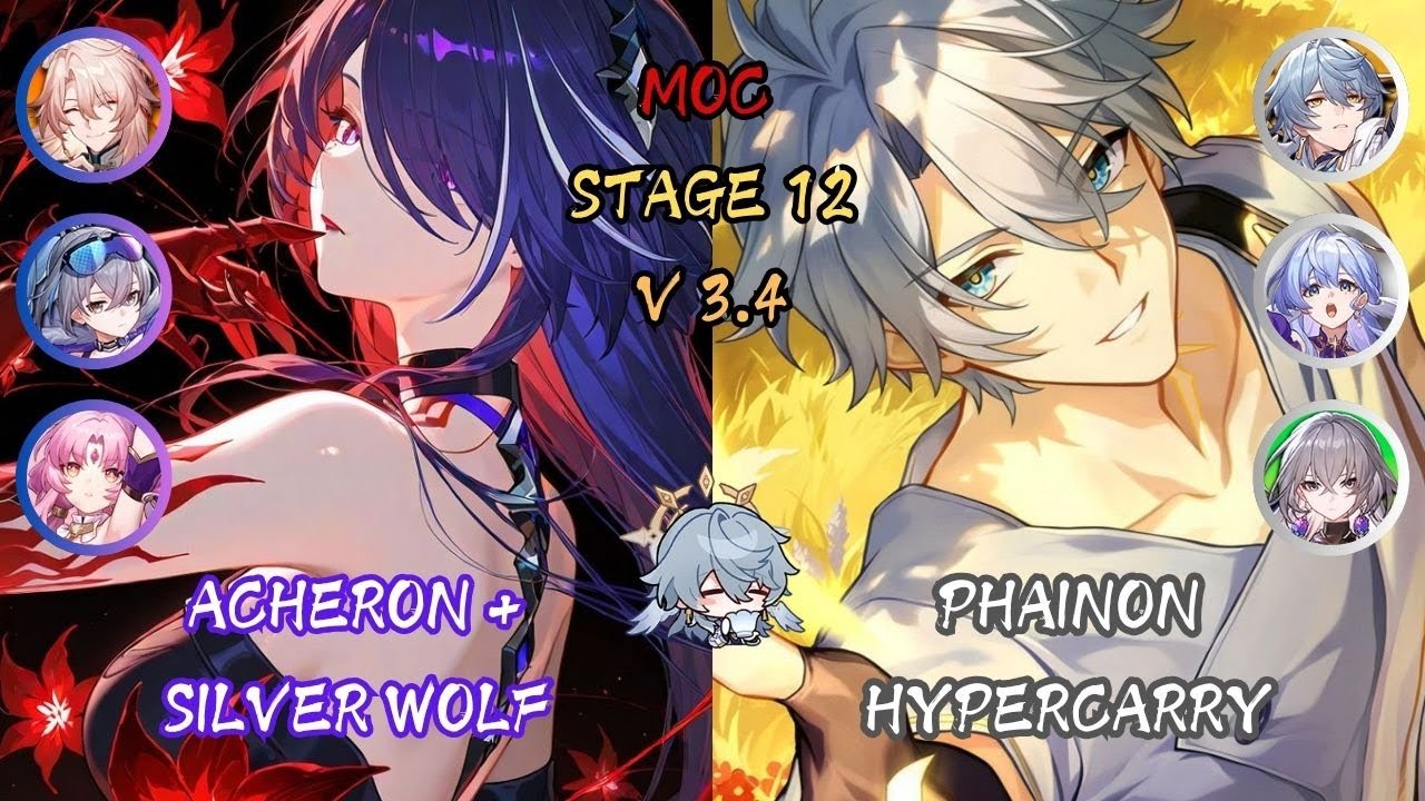 Acheron + Silver Wolf & Phainon Hypercarry | MoC Floor 12 3 Stars | Honkai: Star Rail 3.4