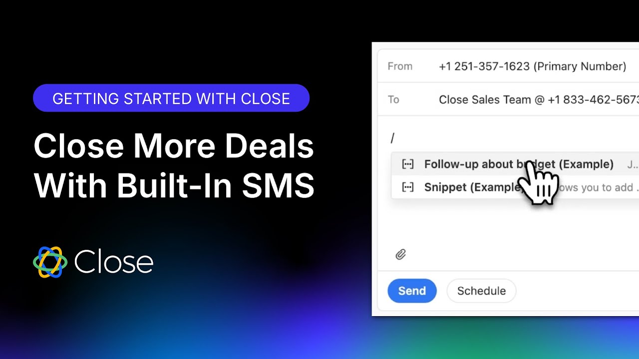 Getting Started with SMS in Close | How to Send Text Messages from Your CRM