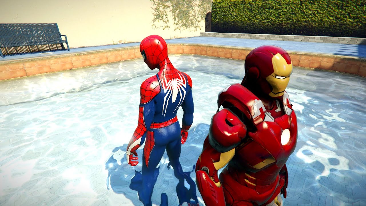GTA 5 SPIDERMAN vs IRON MAN | Water Ragdolls Fails/Jumps ep.2 (Euphoria Physics Funny Moments)