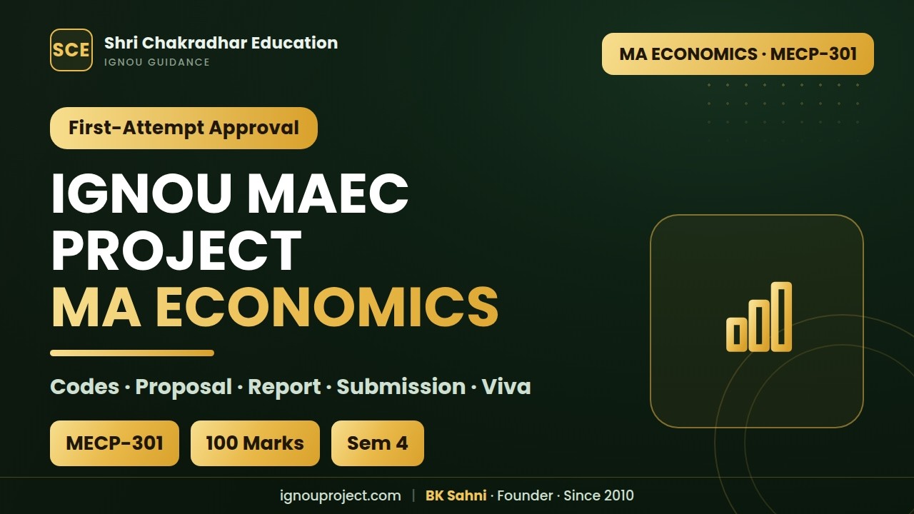 IGNOU MAEC Project Complete Guide | MECP-301, MECP-201 & MECP-202: Synopsis, Format, Viva