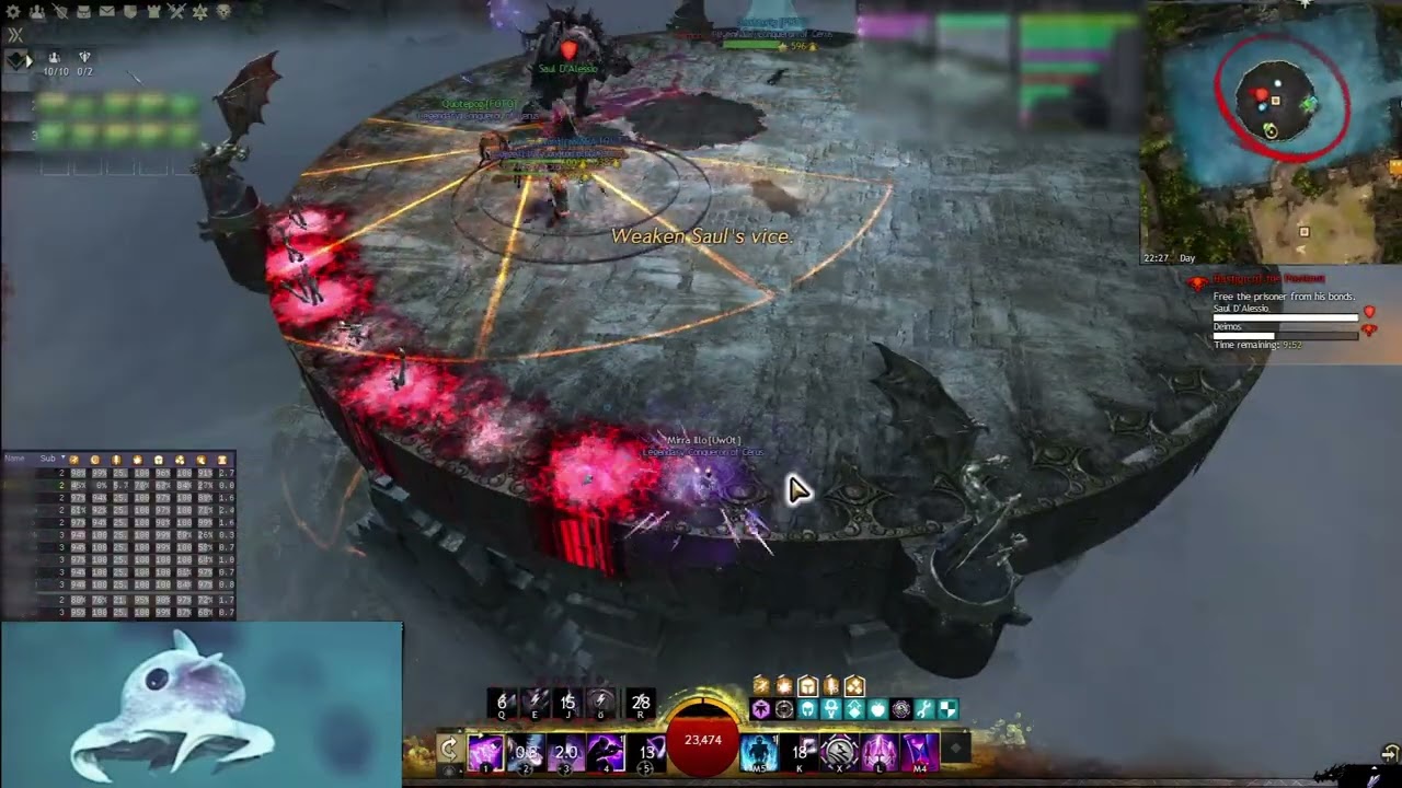 Gw2 - Raid W4 Deimos Virtuoso Hand Kite (HK)