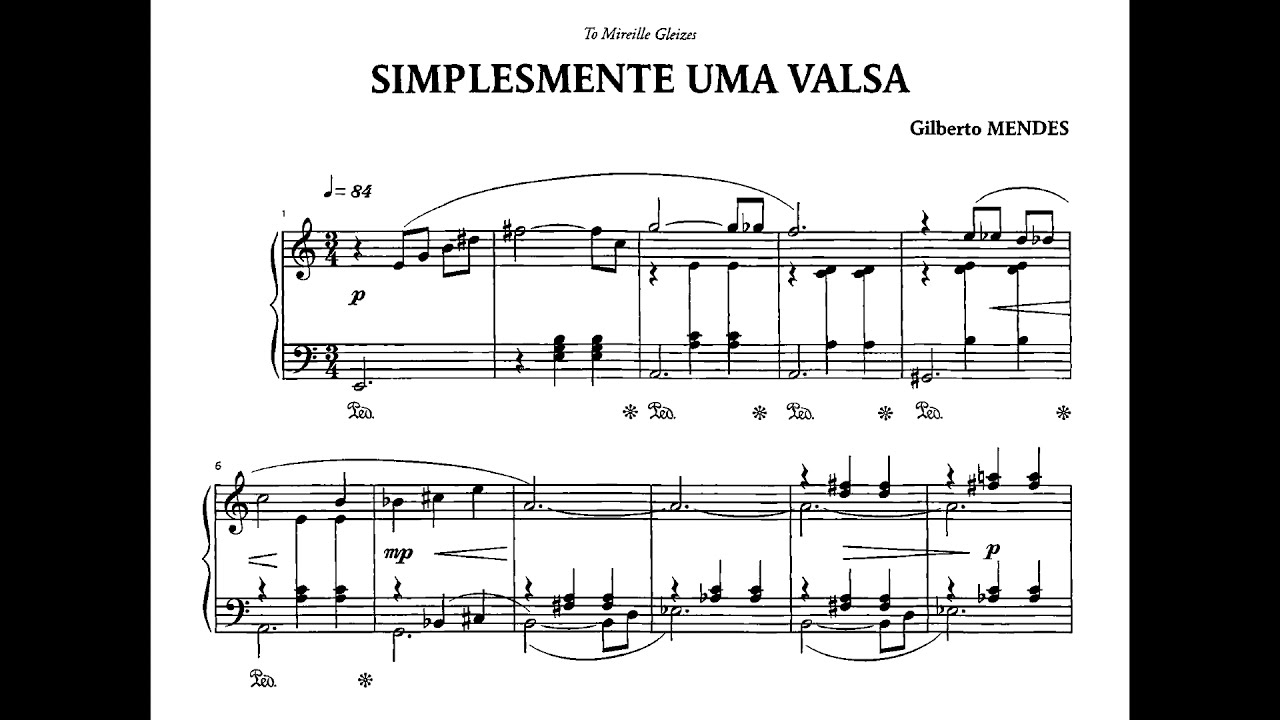 Gilberto Mendes - Simplesmente uma valsa (Antonio Eduardo Santos, piano)
