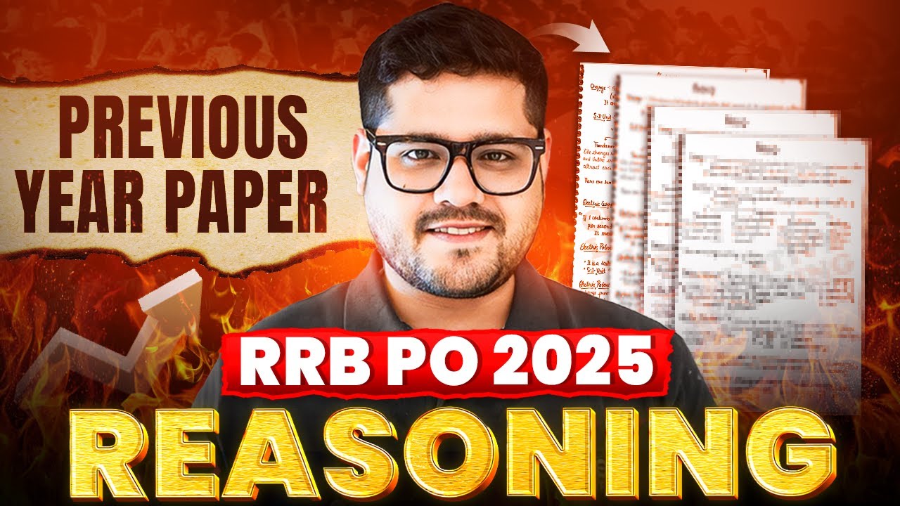 📖 Previous Year Paper - RRB PO 2025 | Reasoning | Question Solving Tricks By Ankush Lamba