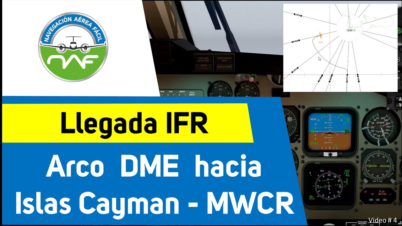 Así se hace un arco DME llegando a Islas Cayman - MWCR