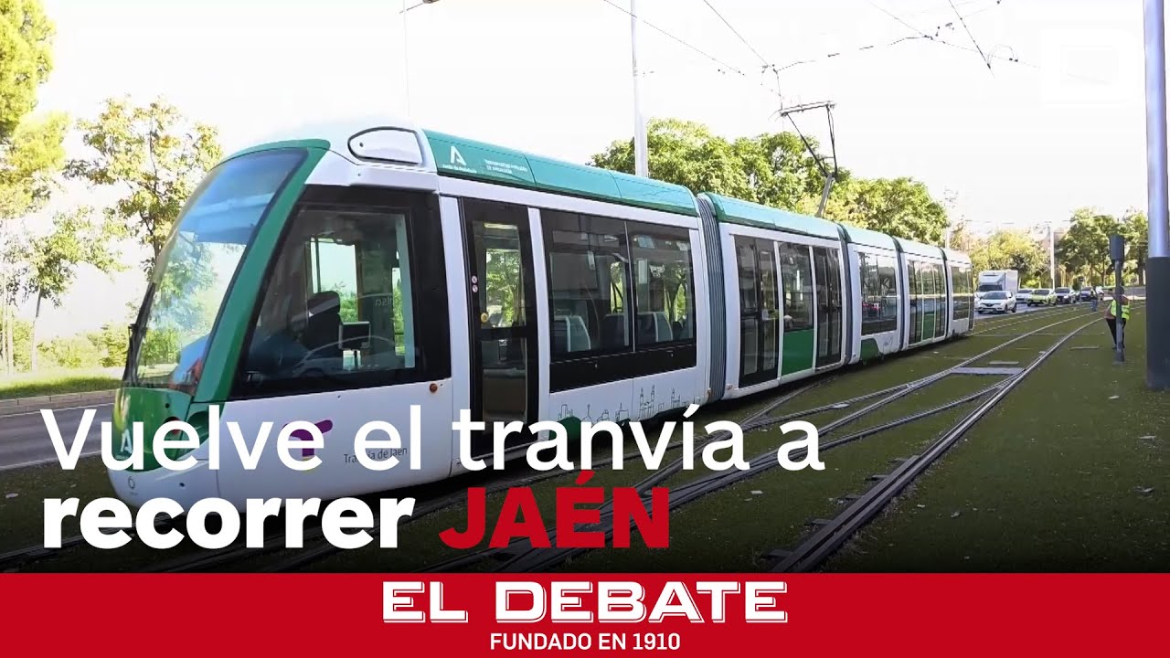 El tranvía de Jaén vuelve a circular en pruebas tras más de una década paralizado