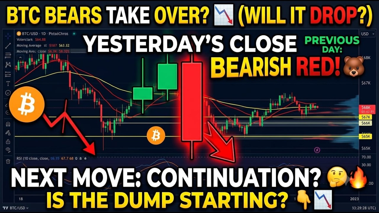 Btc yesterday candle close bearish will this continue? @cryptocurrencytamil
