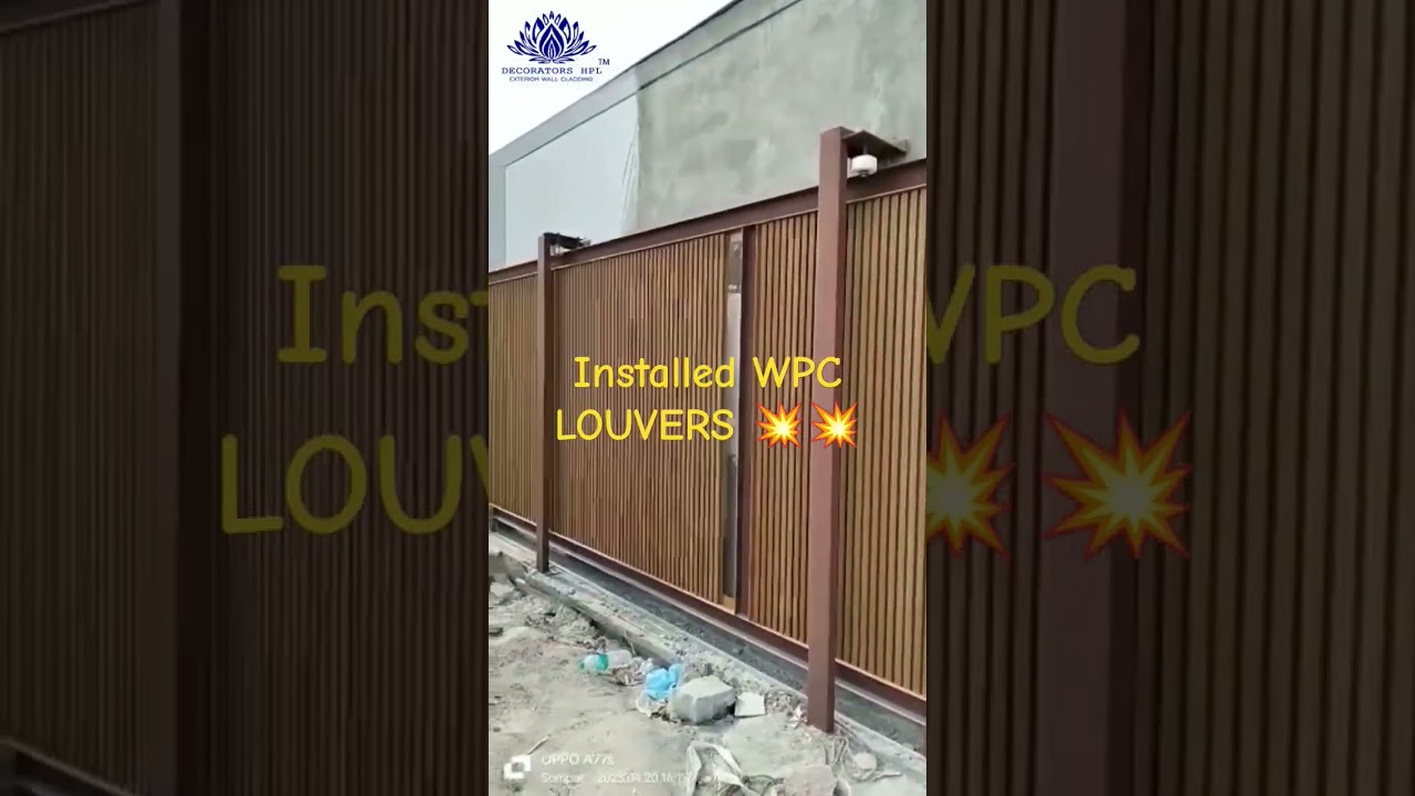 Installed WPC LOUVERS Exterior 💥💥 #youtubeshorts #wpcdoor #wpclouvers #architecture