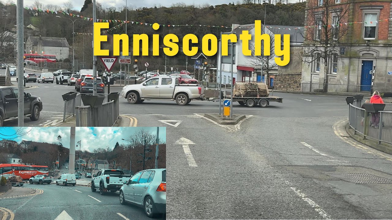 Enniscorthy Town, Ireland| with natural car sound