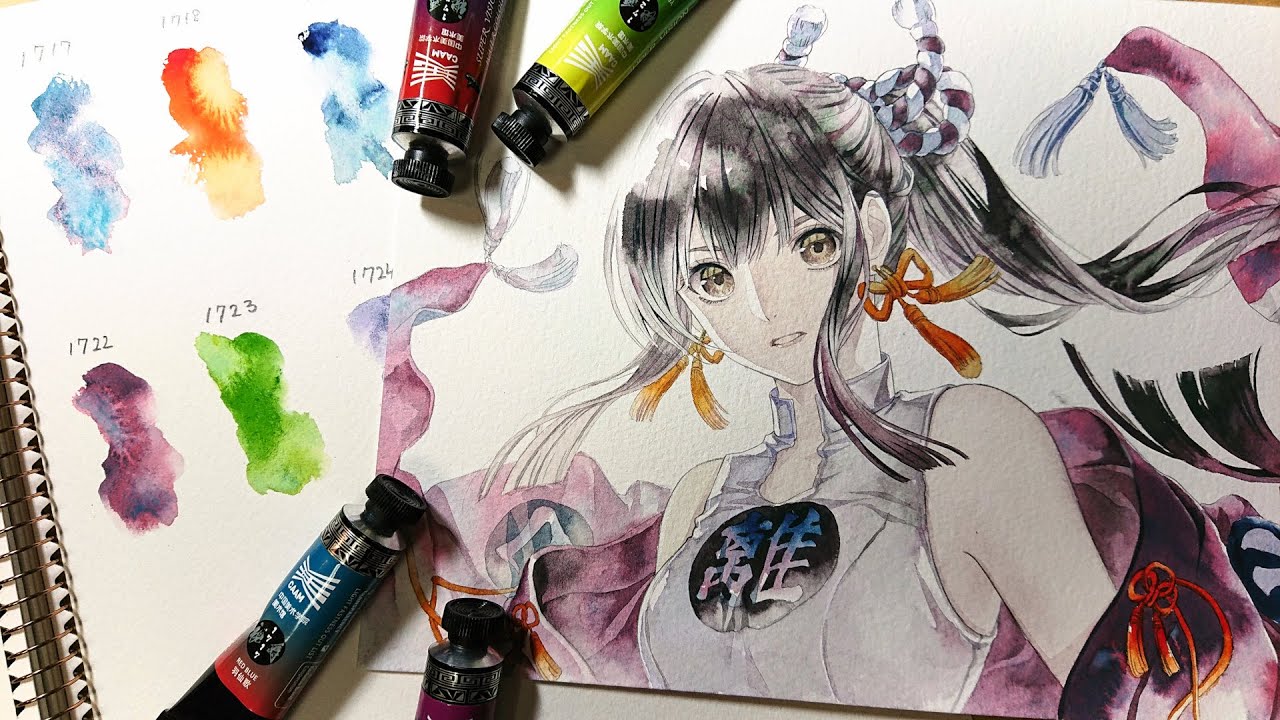 【透明水彩分離色】SUPERVISION イラストメイキング●Watercolor Painting