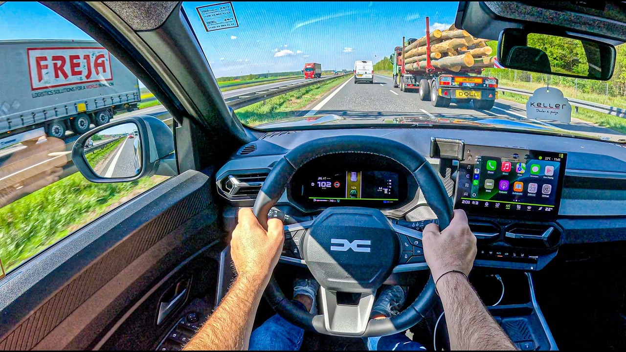 NEW Dacia Bigster Journey 2025 (1.8 hybrid 155 hp) | POV Test Drive #2390 Joe Black