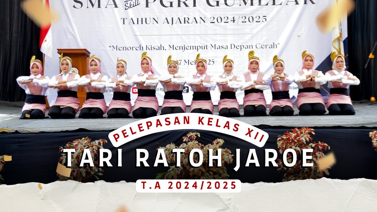 Penampilan Kompak Tari Ratoh Jaroe di Pelepasan Siswa SMA PGRI Gumelar 2025!