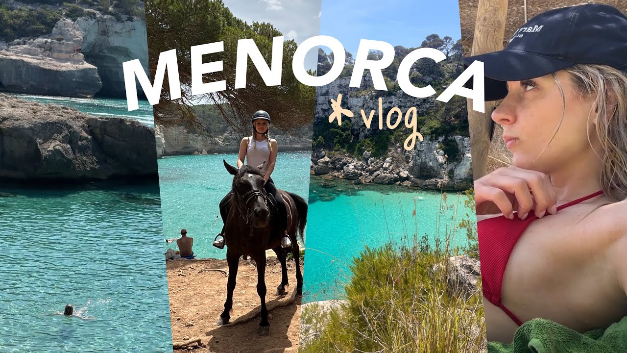 menorca travel vlog 🥥🤍🌊 l vacay vlog, rent a car, prettiest spots, riding *german*