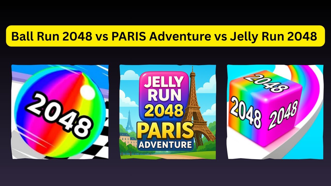  Jelly Run 2048 [Level 268 vs PARIS Adventure] vs Ball Run 2048 🎮🔥